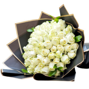 white rose bouquet