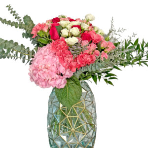 pink love vase