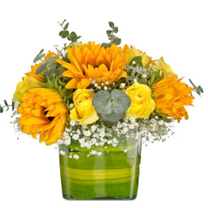 exotic sunflower vase