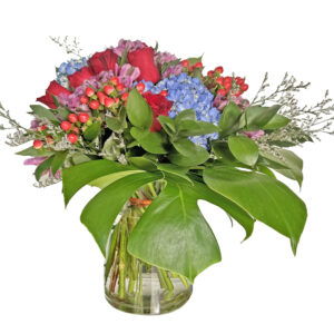 hydrangea and messengena in vase