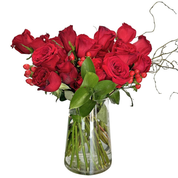 Still Red Rose Vase