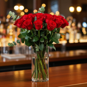 Red Roses in vase